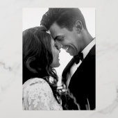 Elegant Romance | ローズゴールド箔押し写真 ウェディング 箔招待状 (裏面)