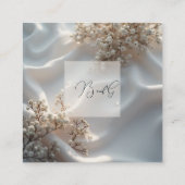 Elegant romantic babys breath floral wedding エンクロージャーカード (裏面)
