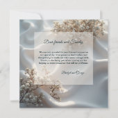 Elegant romantic babys breath floral wedding photo サンキューカード (正面)