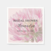 Elegant Romantic Blush Pink Floral Bridal Shower スタンダードカクテルナプキン (正面)