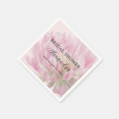 Elegant Romantic Blush Pink Floral Bridal Shower スタンダードカクテルナプキン (角)