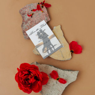 Elegant Romantic Calligraphic Photo Save the Date ポストカード