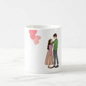 Elegant Romantic Couple Mug コーヒーマグカップ (中央)