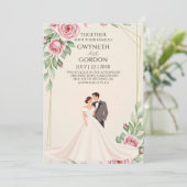 Elegant Romantic Floral 招待状 (スタンド正面)