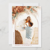 Elegant Romantic Floral Calligraphy Boho Wedding 招待状 (裏面)