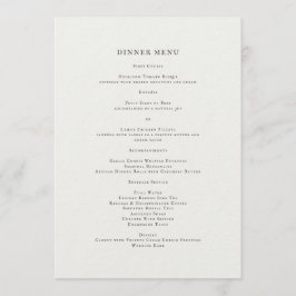 Elegant Romantic Floral Dinner Menu メニュー