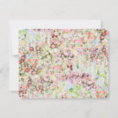 elegant romantic florals river chateau wedding 出欠カード (裏面)