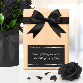 Elegant Romantic Gift Wrap 長方形シール