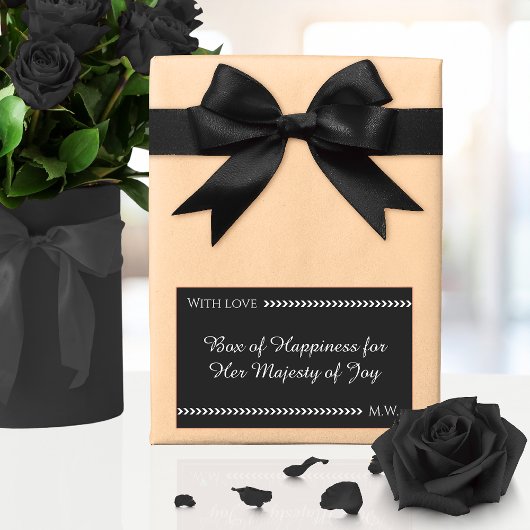 Elegant Romantic Gift Wrap 長方形シール
