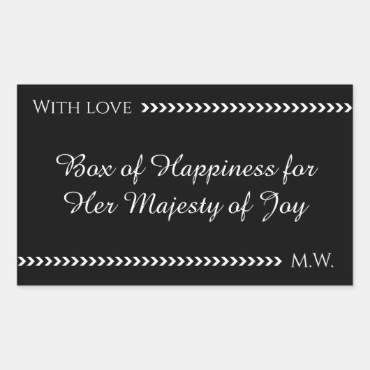 Elegant Romantic Gift Wrap 長方形シール (正面)