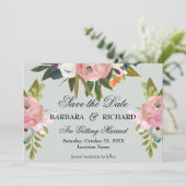 Elegant Romantic Handpainted Floral Wedding セーブザデート (スタンド正面)