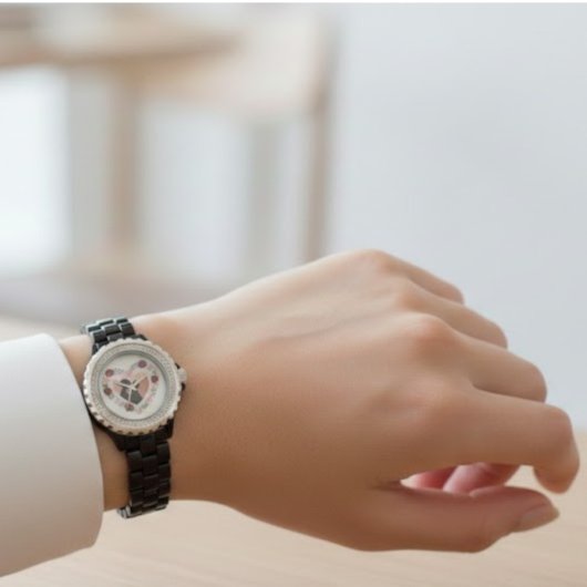 Elegant Romantic Heart Watch – Custom Photo  腕時計