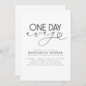 Elegant Romantic Modern Rehearsal Dinner 招待状 (正面/裏面)