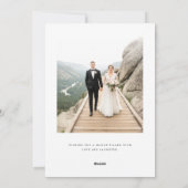 Elegant Romantic Newlywed Two Photo Christmas シーズンカード (裏面)