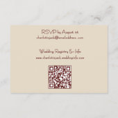 Elegant Romantic Rusty Rose Autumn Wedding エンクロージャーカード (裏面)