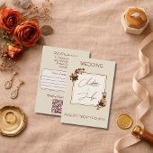 Elegant Romantic Rusty Rose Autumn Wedding 出欠カード