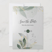 Elegant Romantic Sage Floral Watercolor Wedding 招待状 (正面)