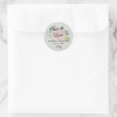 Elegant Romantic Save the Date Envelope Seal ラウンドシール (バッグ)
