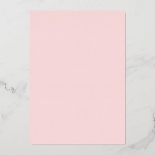 Elegant Romantic Soft Pink Bow Bridal Shower 箔招待状 (裏面)