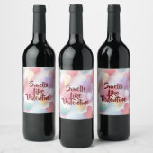Elegant Romantic Valentine Wine Label for Couples ワインラベル (ボトル)