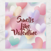 Elegant Romantic Valentine Wine Label for Couples ワインラベル (シングルラベル)