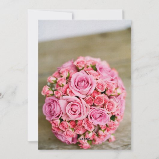 Elegant Romantic Wedding with Floral Ocean 招待状 (裏面)