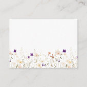Elegant Romantic Wildflower Bridal Shower エンクロージャーカード (裏面)