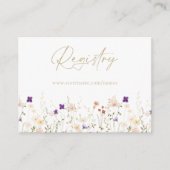 Elegant Romantic Wildflower Bridal Shower エンクロージャーカード (正面)