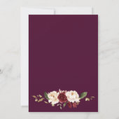 Elegant Rose and Peony Wedding Invitation 招待状 (裏面)