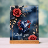 Elegant rose arrangement with golden foliage  アクリルサイン (ニュートラル)