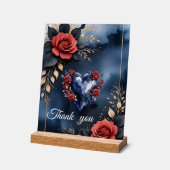 Elegant rose arrangement with golden foliage  アクリルサイン (傾斜)