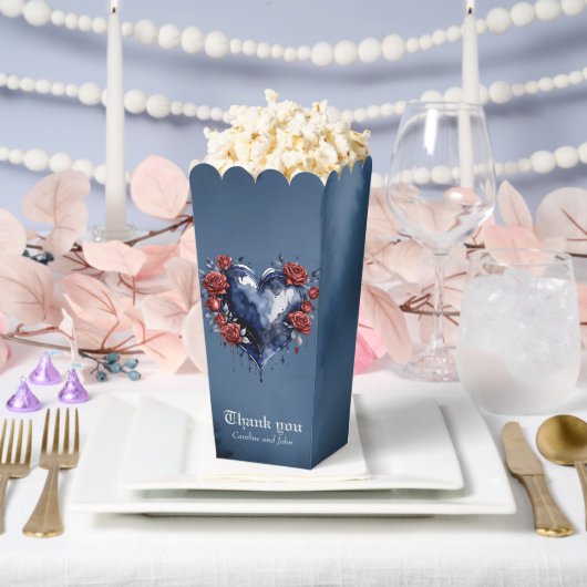 Elegant rose arrangement with golden foliage フェイバーボックス (ウェディング)