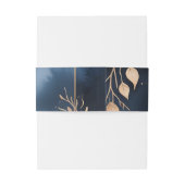 Elegant rose arrangement with golden foliage 招待状ベリーバンド (裏面例)