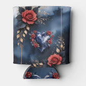 Elegant rose arrangement with golden foliage  缶クーラー (正面)