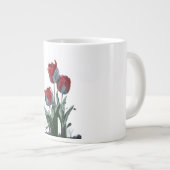 Elegant Rose Flower Mug – Timeless Floral Design ジャンボコーヒーマグカップ (正面右)