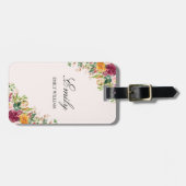 Elegant Rose Flowers Floral Botanical ラゲッジタグ (正面横)