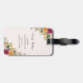Elegant Rose Flowers Floral Botanical ラゲッジタグ (裏面横)