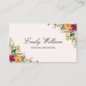 Elegant Rose Flowers Floral Botanical 名刺 (正面)