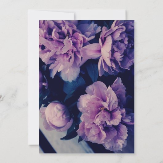 Elegant Rose Flowers Wedding invitation 招待状 (裏面)