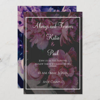 Elegant Rose Flowers Wedding invitation 招待状