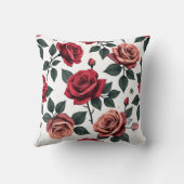 Elegant Rose Garden | Romantic Floral Pattern クッション (裏面)