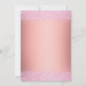 Elegant Rose Glitter Metallic Pink 31st Birthday  招待状 (裏面)