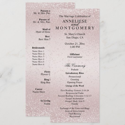 Elegant Rose Glitter  -  Program プログラム (正面/裏面)