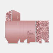 Elegant Rose Gold 50th Birthday フェイバーボックス (折り畳みなし)