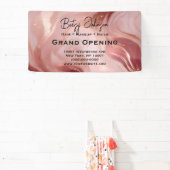 Elegant Rose Gold and Glitter Business Sign 横断幕 (インサイチュ)