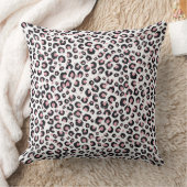 Elegant Rose Gold Black Leopard Pattern クッション (ブランケット)