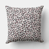 Elegant Rose Gold Black Leopard Pattern クッション (裏面)