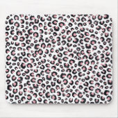 Elegant Rose Gold Black Leopard Pattern マウスパッド (正面)