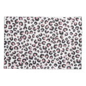 Elegant Rose Gold Black Leopard Pattern 枕カバー (裏面-左)