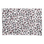 Elegant Rose Gold Black Leopard Pattern 枕カバー (正面左)